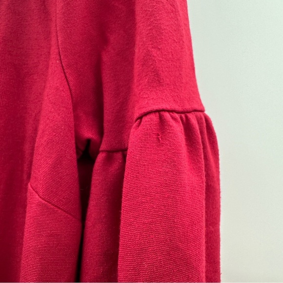 Ingrid & Isabel Maternity Red Flutter 3/4 Sleeve Round Neck Mini Shift Dress S‎ - Picture 10 of 14